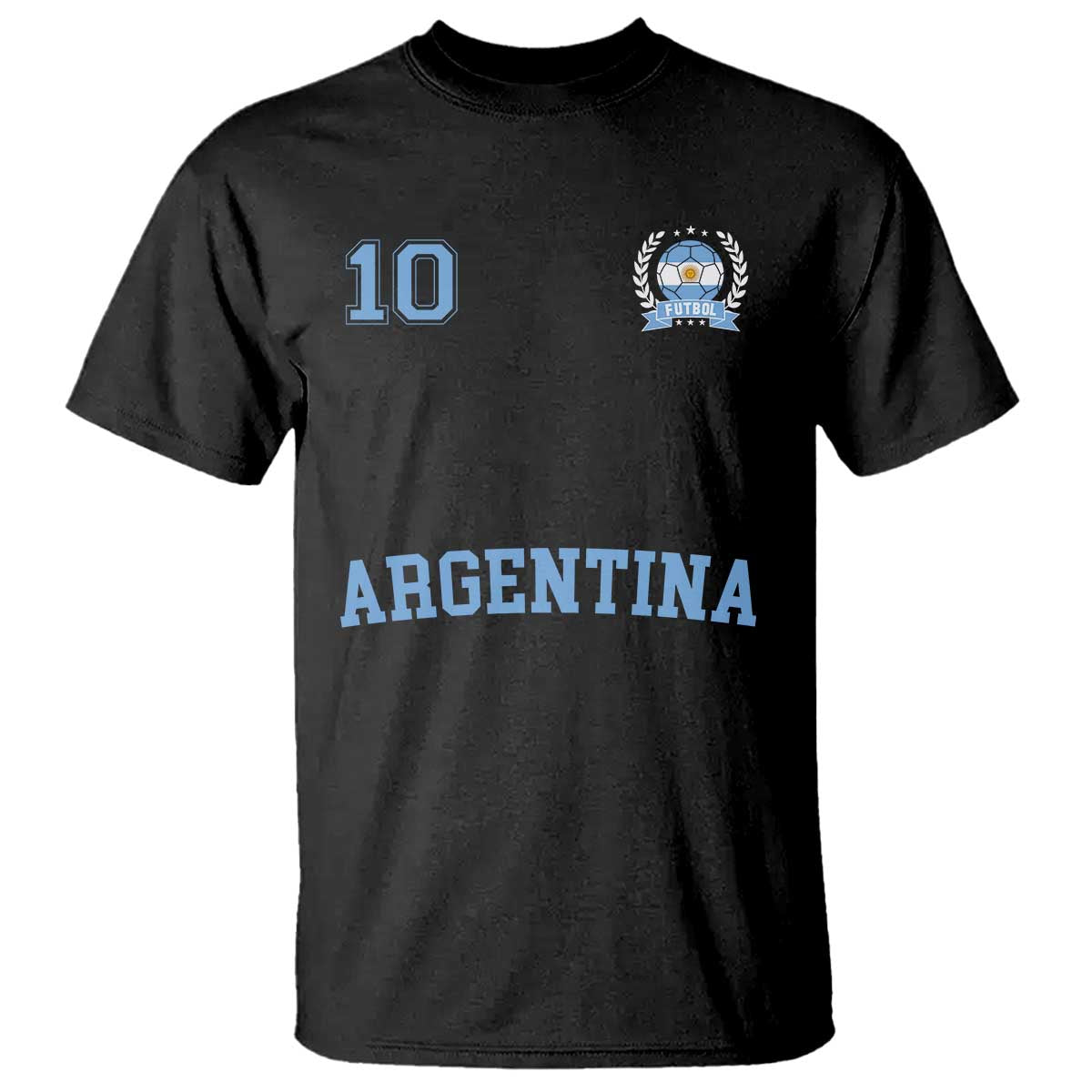 Argentina Football T Shirt Number Ten Argentine Flag Jersey Remera Ftbol Soccer - Wonder Print Shop