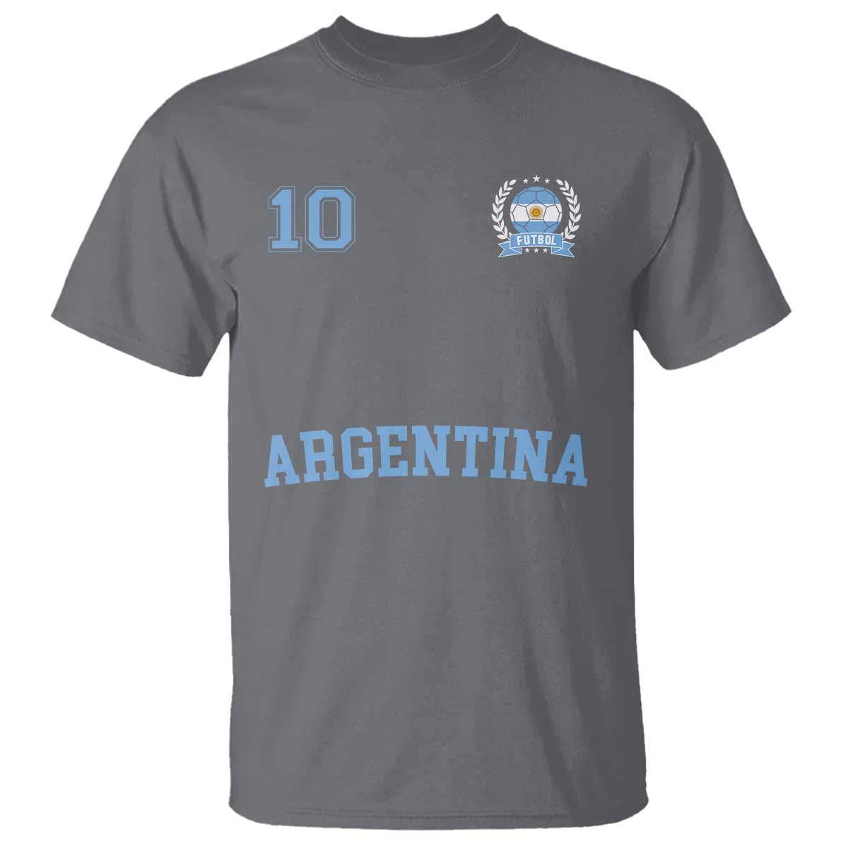 Argentina Football T Shirt Number Ten Argentine Flag Jersey Remera Ftbol Soccer - Wonder Print Shop