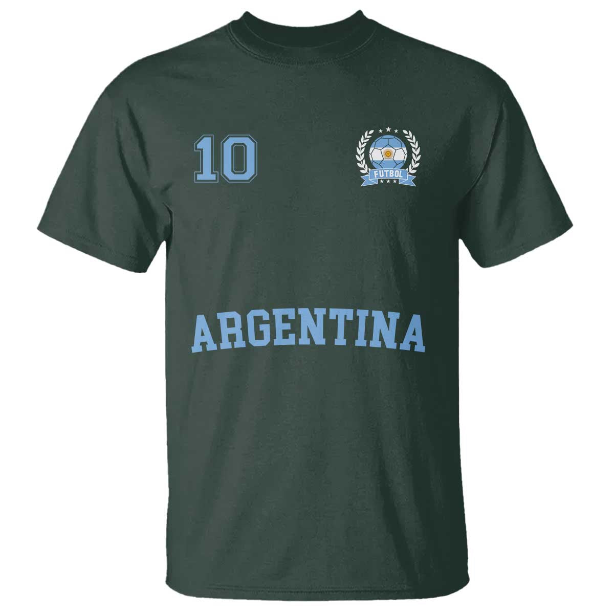 Argentina Football T Shirt Number Ten Argentine Flag Jersey Remera Ftbol Soccer - Wonder Print Shop