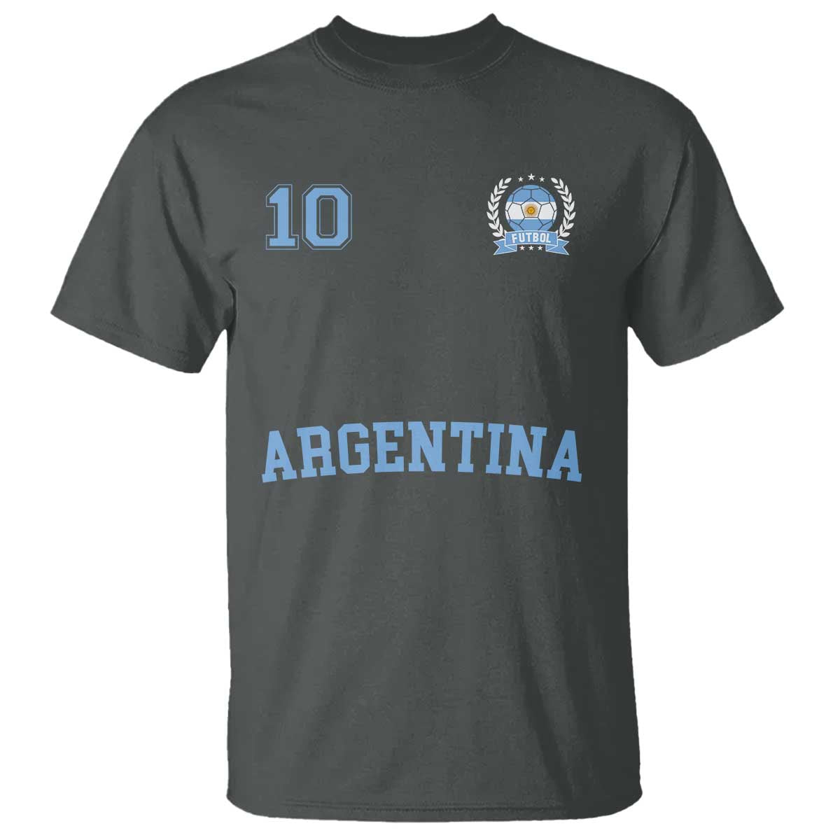 Argentina Football T Shirt Number Ten Argentine Flag Jersey Remera Ftbol Soccer - Wonder Print Shop