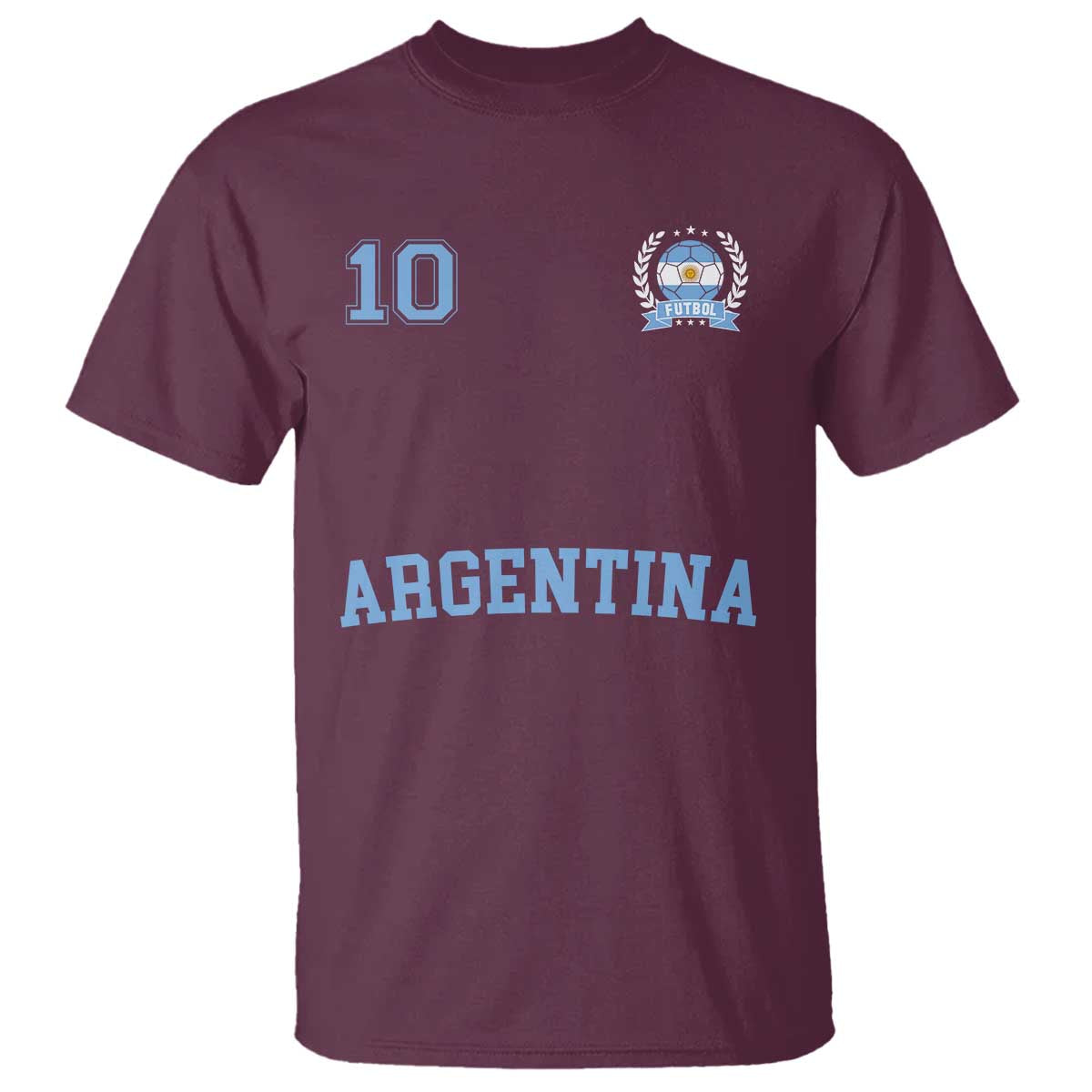 Argentina Football T Shirt Number Ten Argentine Flag Jersey Remera Ftbol Soccer - Wonder Print Shop