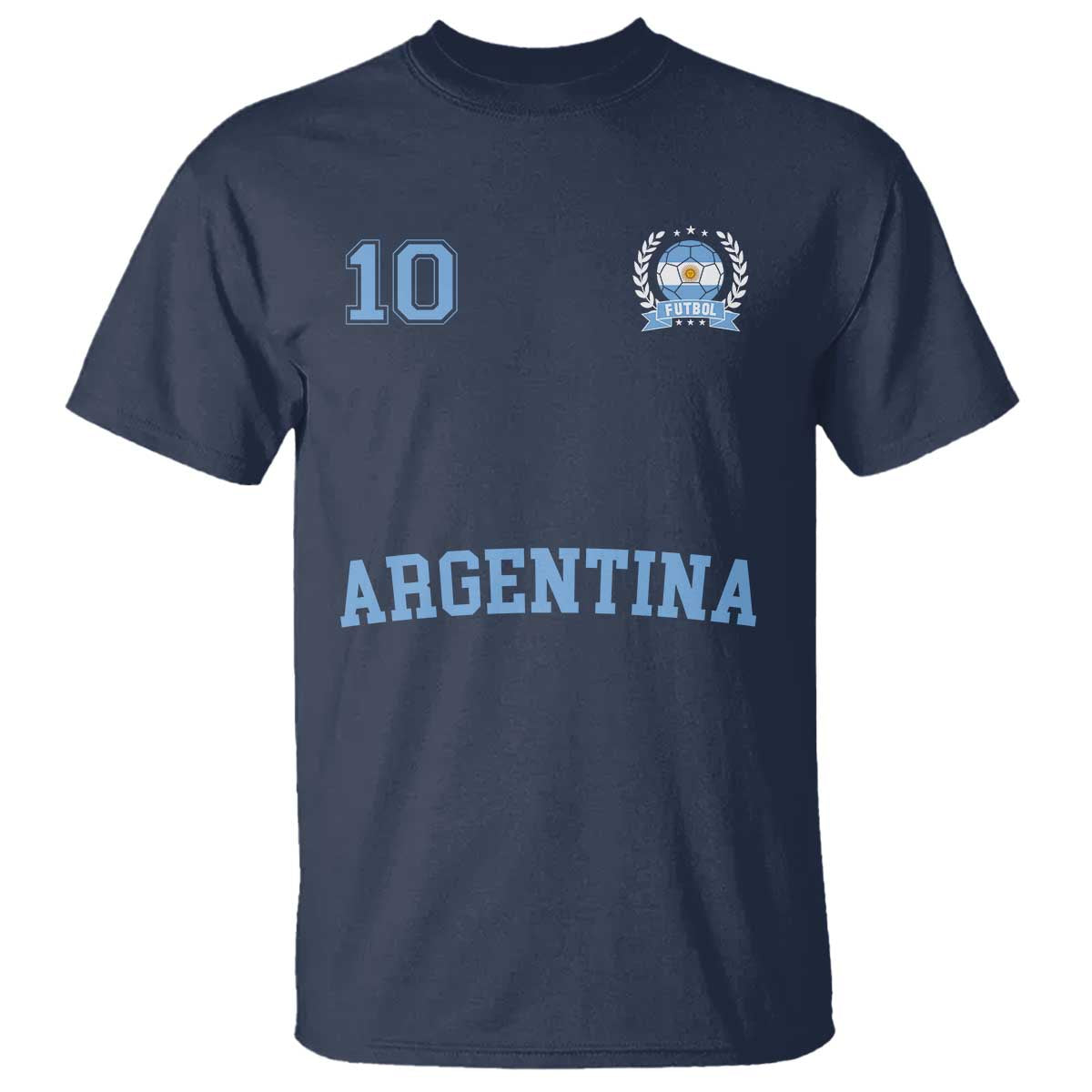Argentina Football T Shirt Number Ten Argentine Flag Jersey Remera Ftbol Soccer - Wonder Print Shop