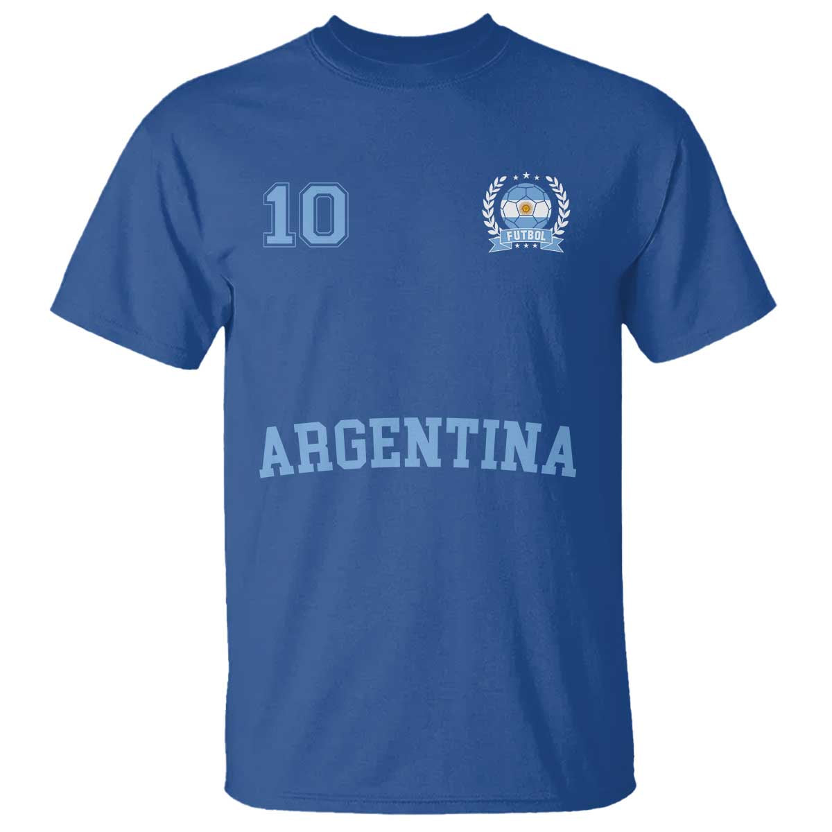 Argentina Football T Shirt Number Ten Argentine Flag Jersey Remera Ftbol Soccer - Wonder Print Shop