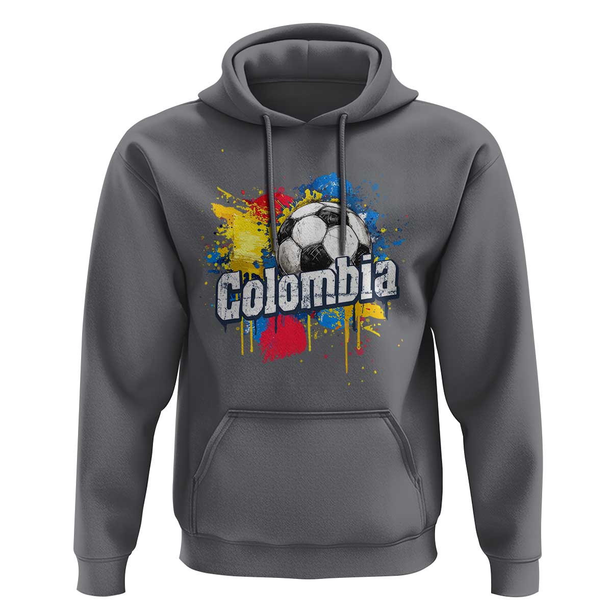 Colombia Football Hoodie Colombian Flag Ftbol Lover - Wonder Print Shop