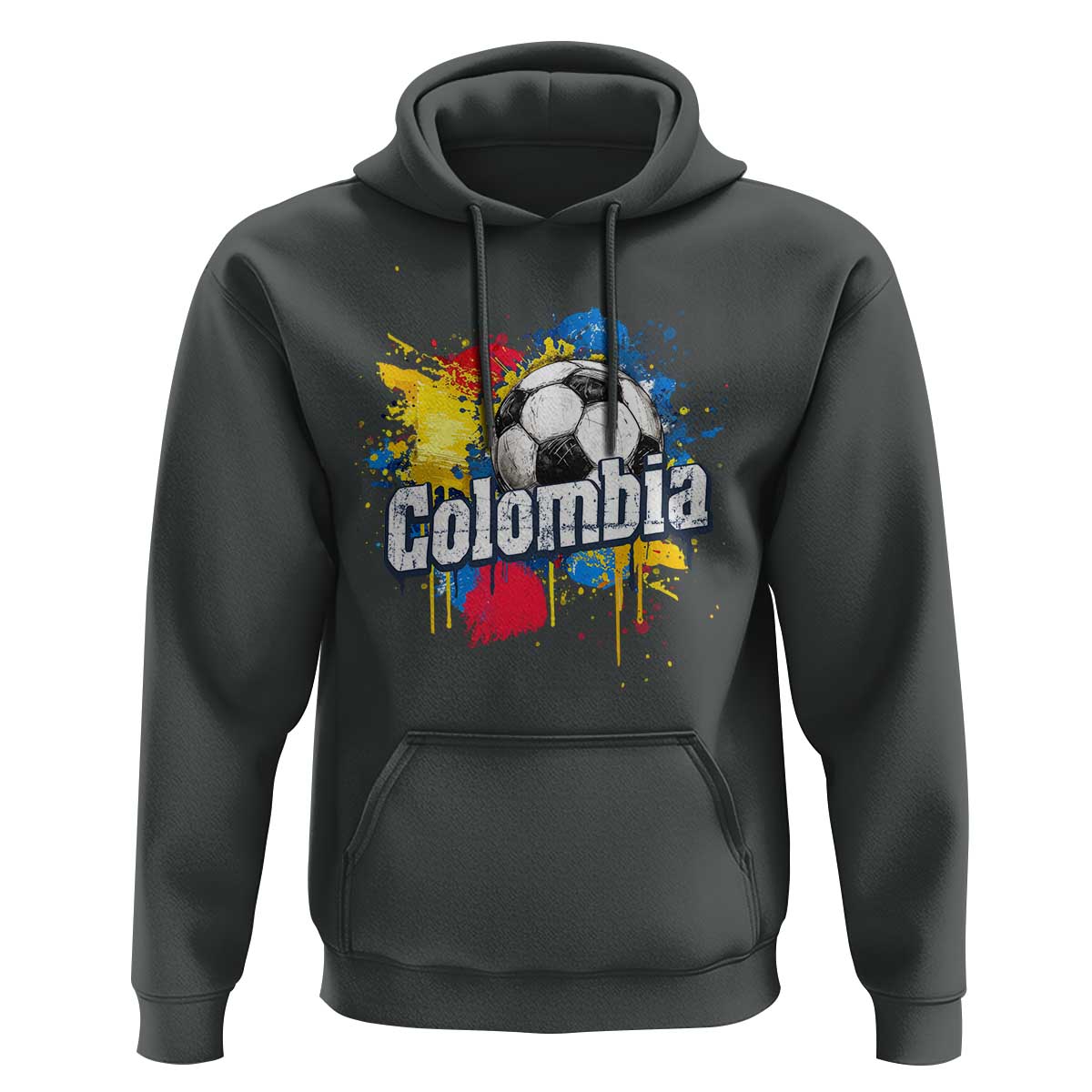 Colombia Football Hoodie Colombian Flag Ftbol Lover - Wonder Print Shop