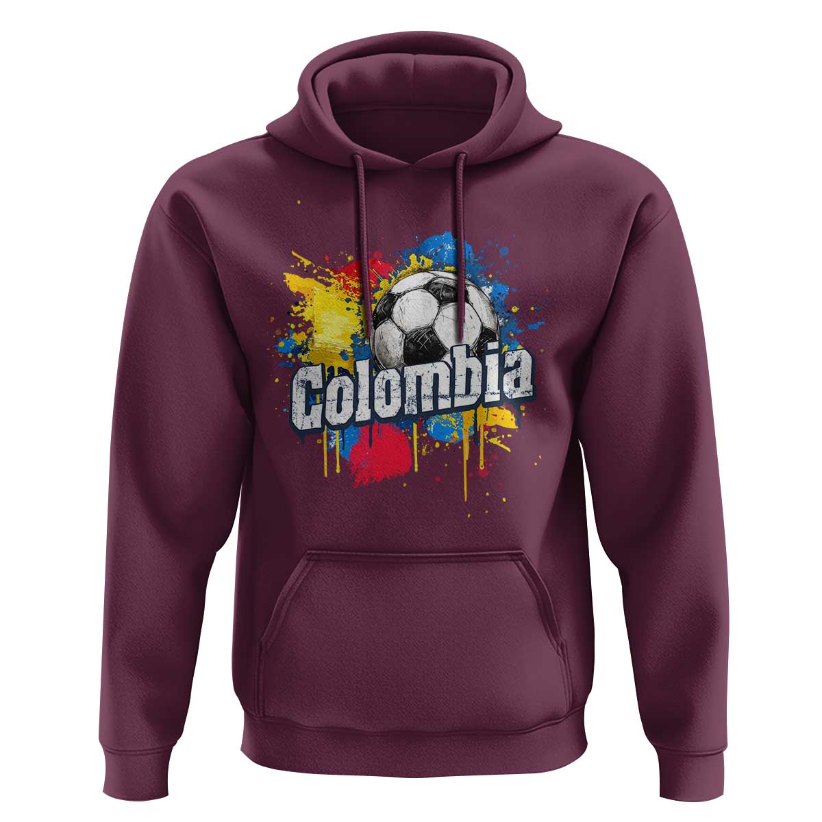 Colombia Football Hoodie Colombian Flag Ftbol Lover - Wonder Print Shop