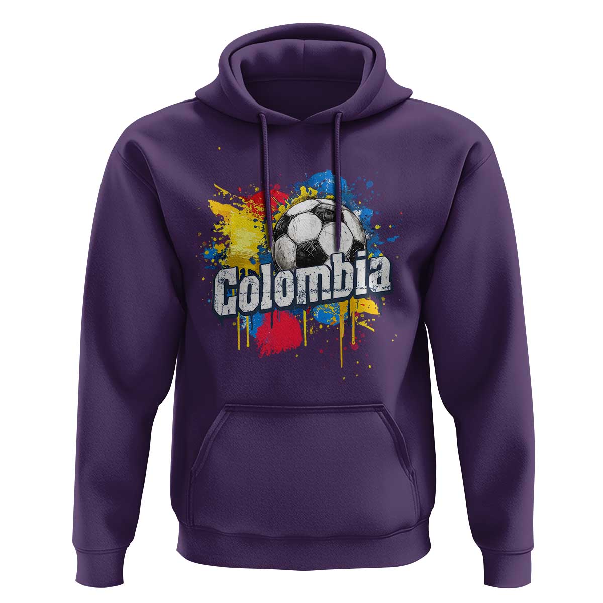 Colombia Football Hoodie Colombian Flag Ftbol Lover - Wonder Print Shop