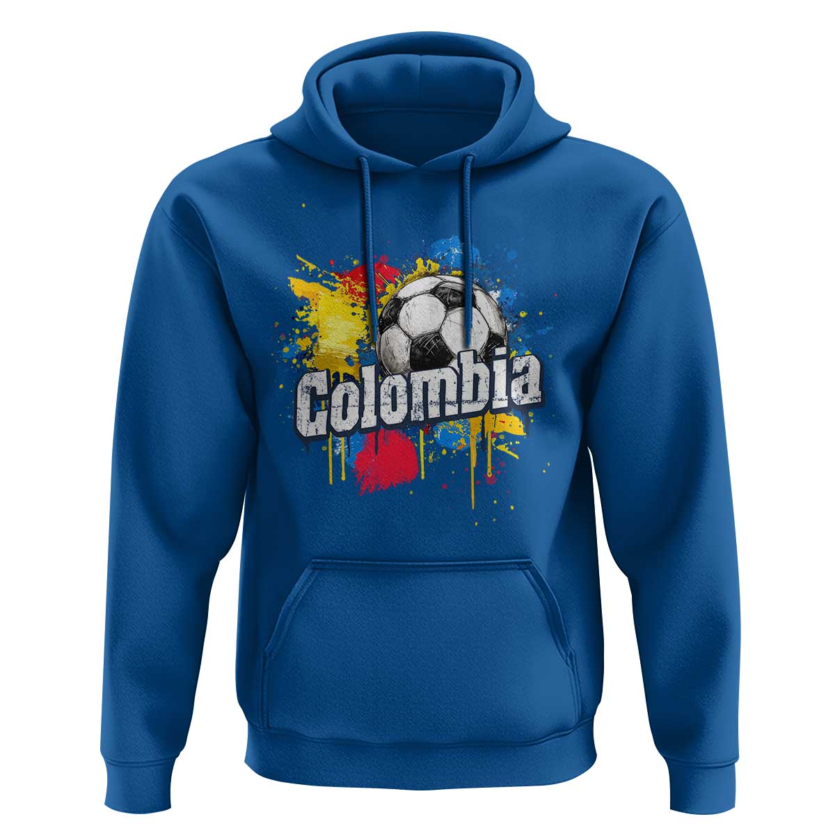 Colombia Football Hoodie Colombian Flag Ftbol Lover - Wonder Print Shop