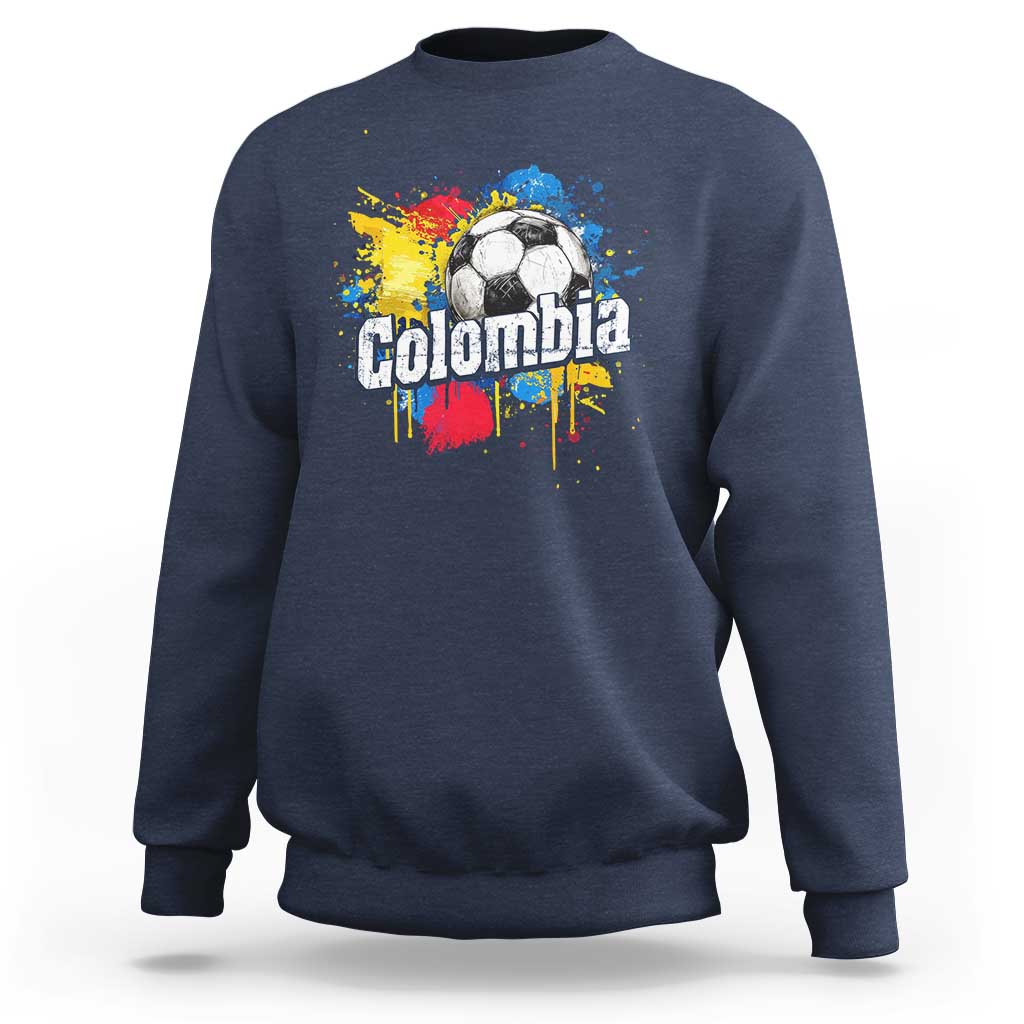 Colombia Football Sweatshirt Colombian Flag Ftbol Lover - Wonder Print Shop