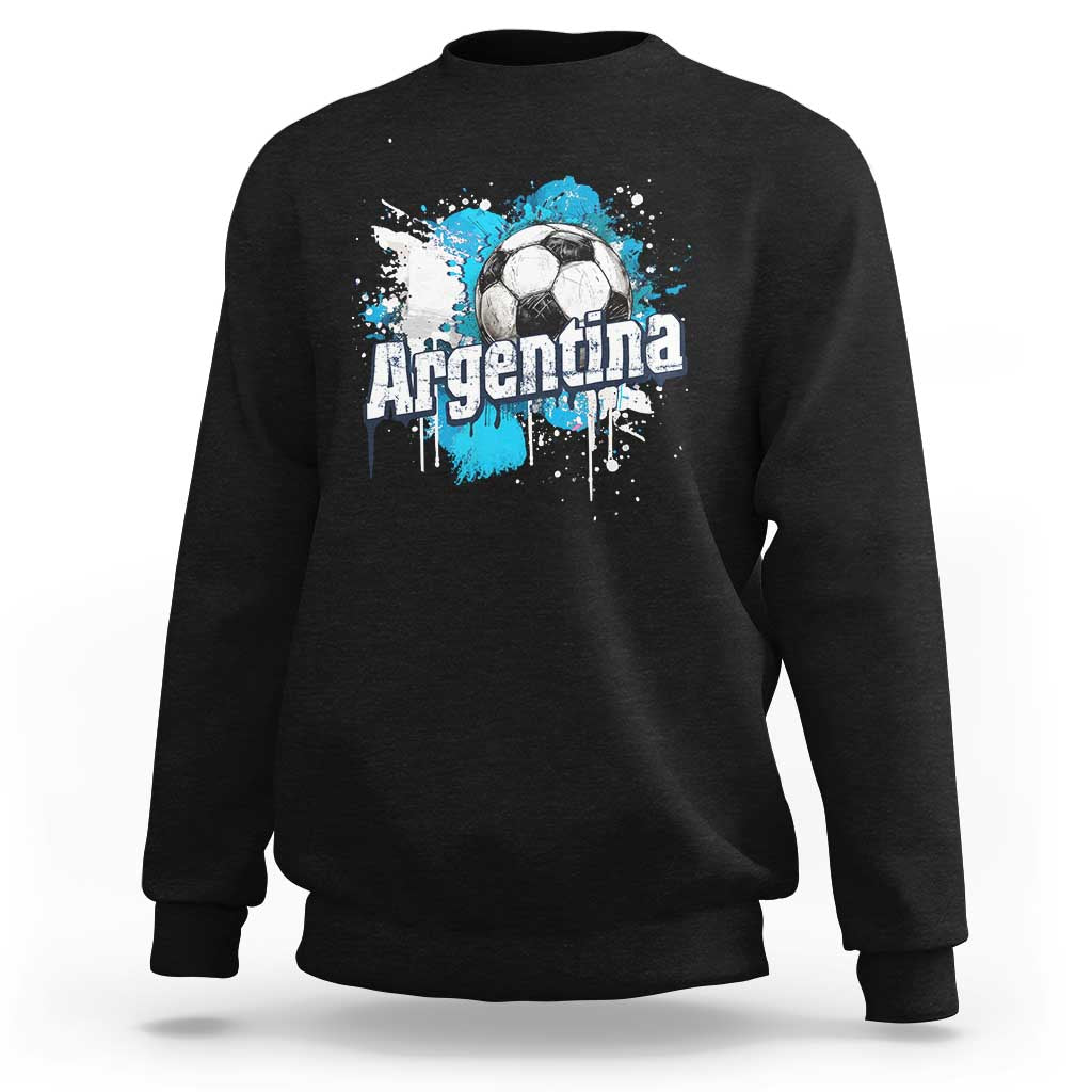 Argentina Football Sweatshirt Argentine Flag Ftbol Lover - Wonder Print Shop