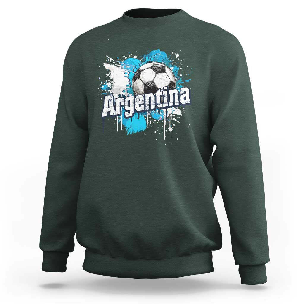 Argentina Football Sweatshirt Argentine Flag Ftbol Lover - Wonder Print Shop