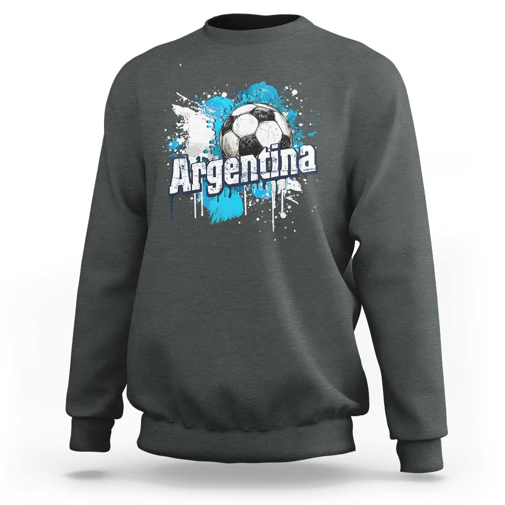 Argentina Football Sweatshirt Argentine Flag Ftbol Lover - Wonder Print Shop