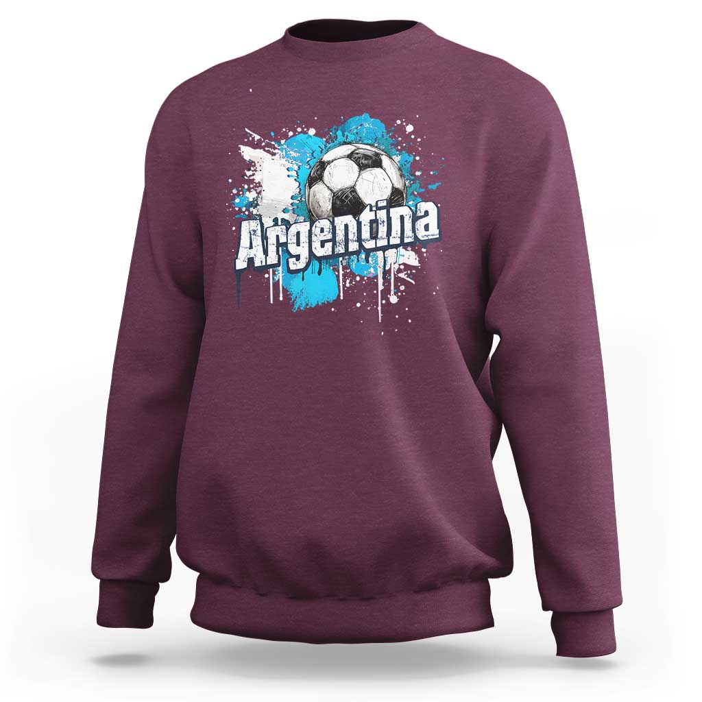 Argentina Football Sweatshirt Argentine Flag Ftbol Lover - Wonder Print Shop