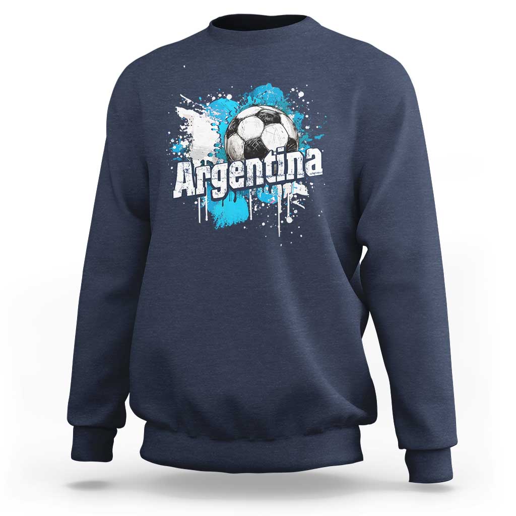 Argentina Football Sweatshirt Argentine Flag Ftbol Lover - Wonder Print Shop