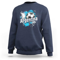 Argentina Football Sweatshirt Argentine Flag Ftbol Lover - Wonder Print Shop
