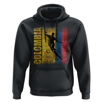Colombia Football Hoodie Futbol Player Kick Soccer Lover Colombian Flag - Wonder Print Shop