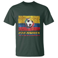 Colombia Football T Shirt Futbol Soccer Colombian Flag Retro Vintage - Wonder Print Shop