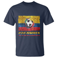 Colombia Football T Shirt Futbol Soccer Colombian Flag Retro Vintage - Wonder Print Shop