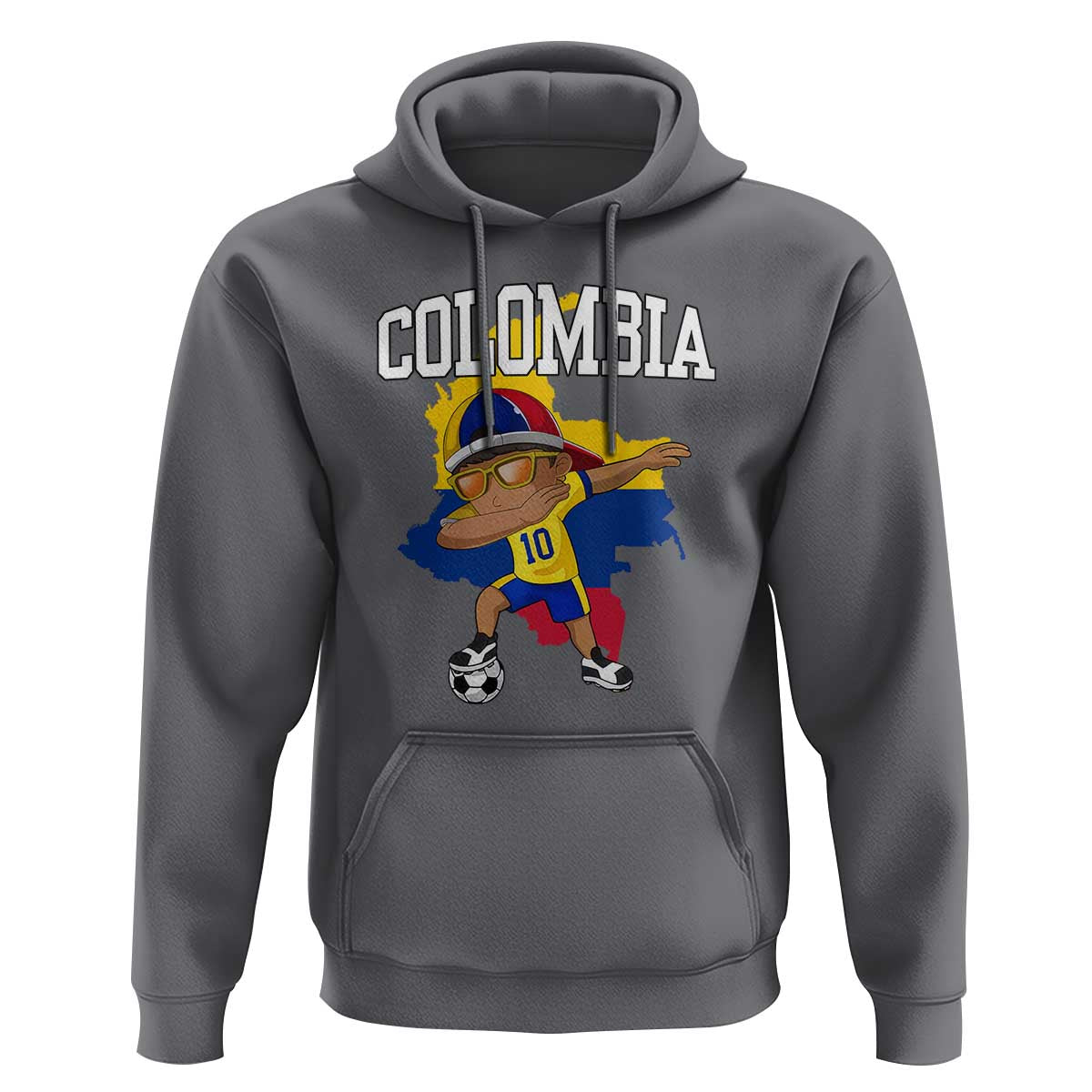 Colombia Football Hoodie Colombian Dabbing Futbol Boy - Wonder Print Shop