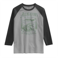 Alligators for Human Rights Raglan Shirt Save Everglades Alcatraz - Wonder Print Shop