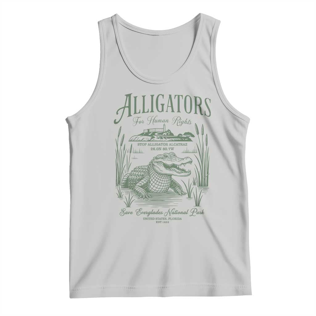Alligators for Human Rights Tank Top Save Everglades Alcatraz - Wonder Print Shop