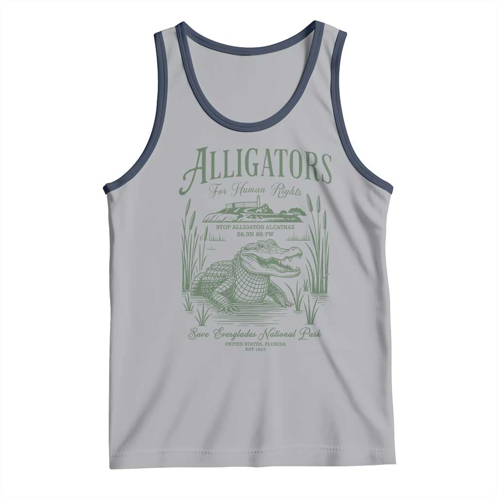 Alligators for Human Rights Tank Top Save Everglades Alcatraz - Wonder Print Shop