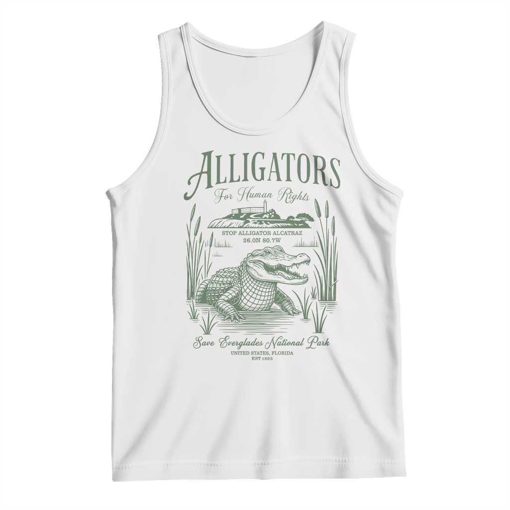 Alligators for Human Rights Tank Top Save Everglades Alcatraz - Wonder Print Shop
