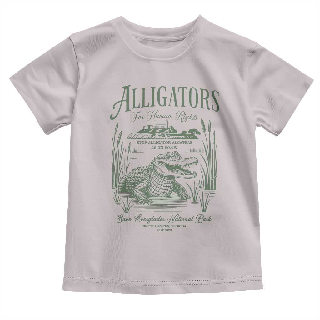 Alligators for Human Rights Toddler T Shirt Save Everglades Alcatraz - Wonder Print Shop