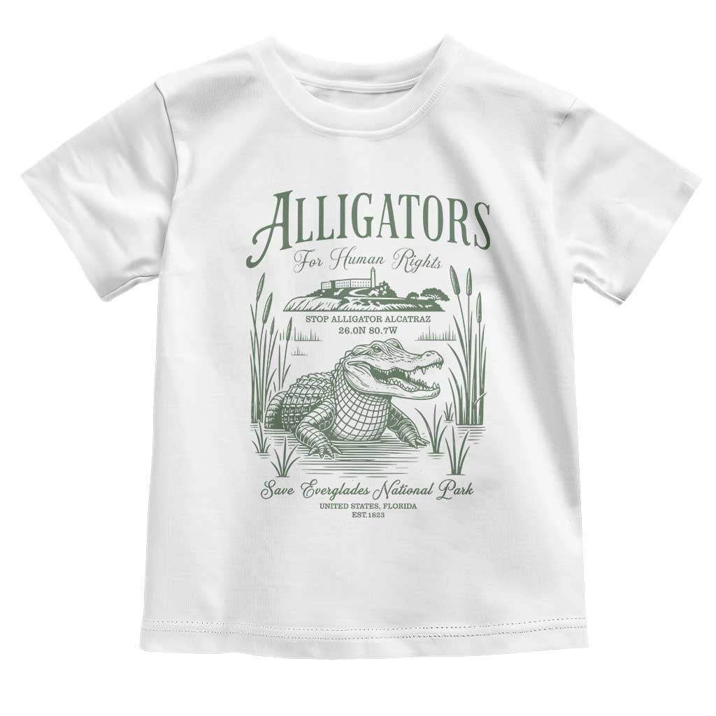 Alligators for Human Rights Toddler T Shirt Save Everglades Alcatraz - Wonder Print Shop