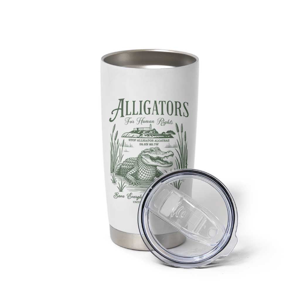 Alligators for Human Rights Tumbler Cup Save Everglades Alcatraz - Wonder Print Shop