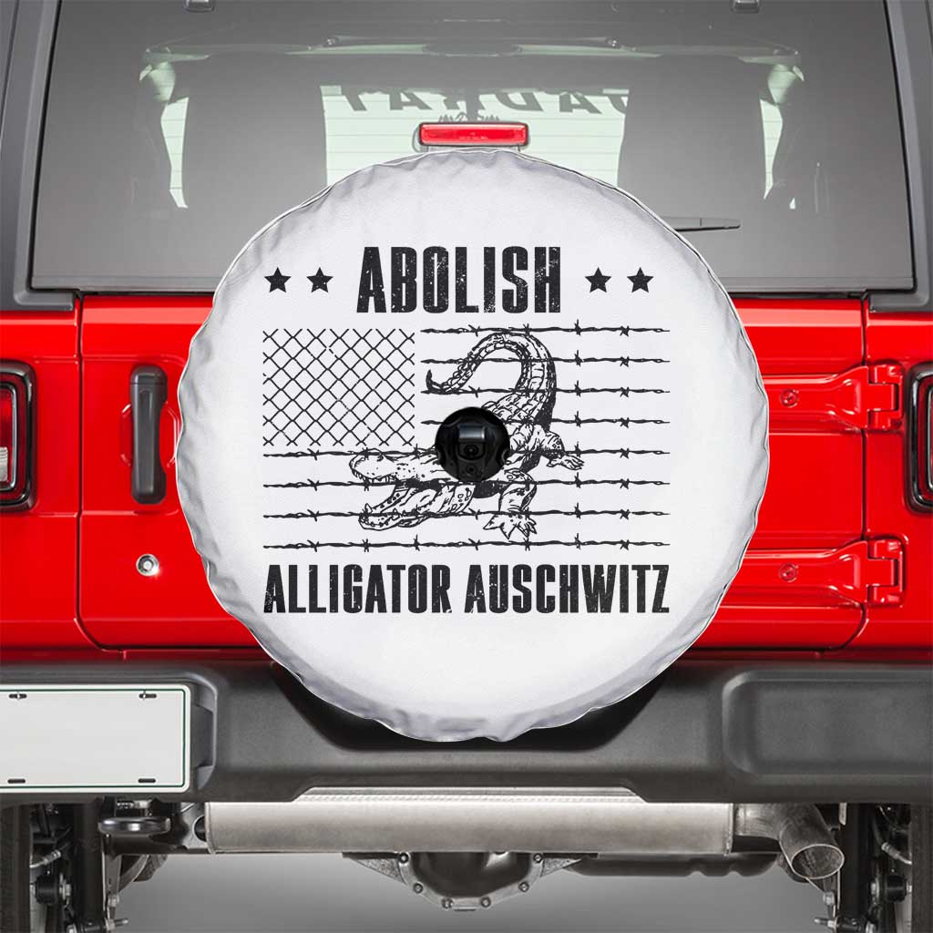 Abolish Alligator Prison Spare Tire Cover Stop Alcatraz Sace Everglades - Wonder Print Shop