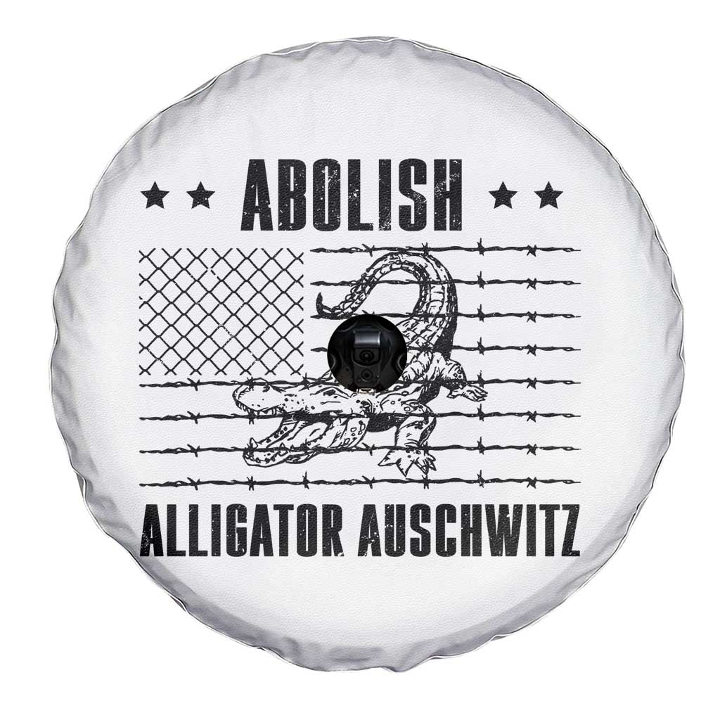Abolish Alligator Prison Spare Tire Cover Stop Alcatraz Sace Everglades - Wonder Print Shop