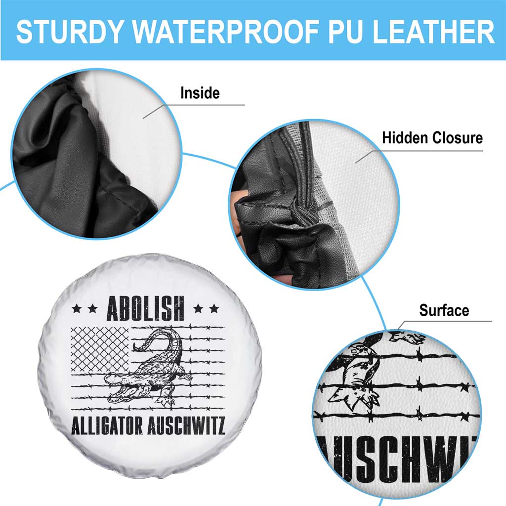 Abolish Alligator Prison Spare Tire Cover Stop Alcatraz Sace Everglades - Wonder Print Shop