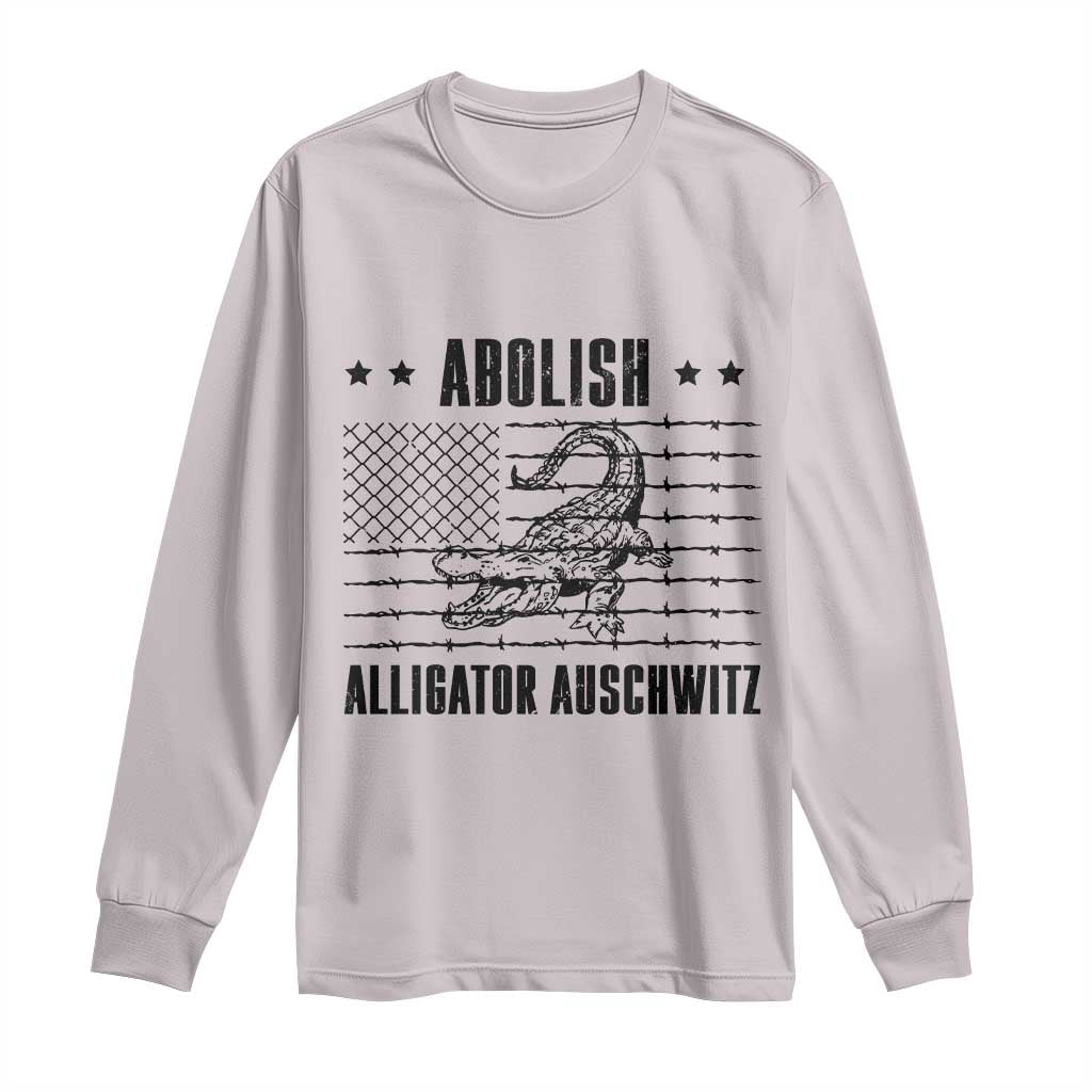 Abolish Alligator Prison Long Sleeve Shirt Stop Alcatraz Sace Everglades - Wonder Print Shop