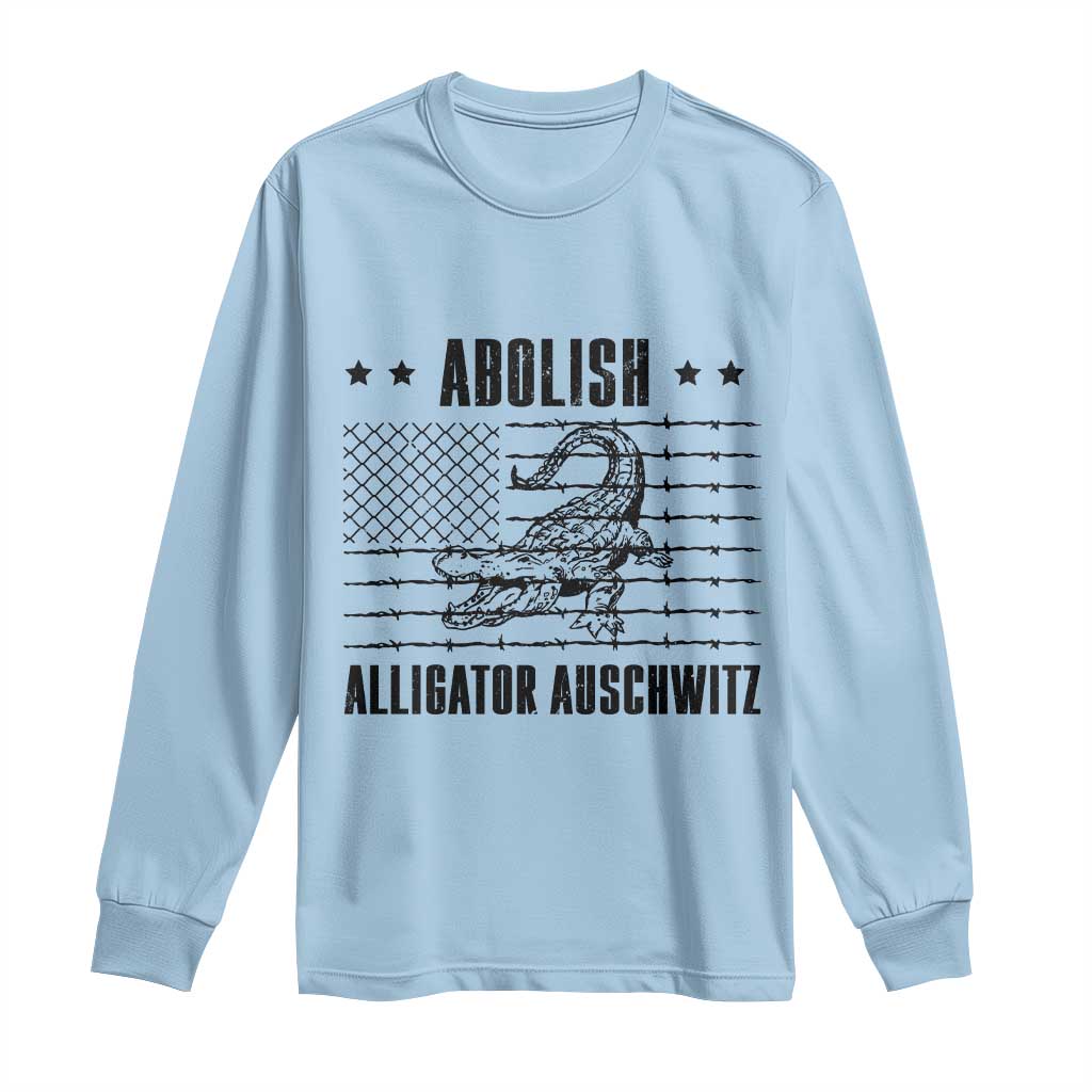 Abolish Alligator Prison Long Sleeve Shirt Stop Alcatraz Sace Everglades - Wonder Print Shop