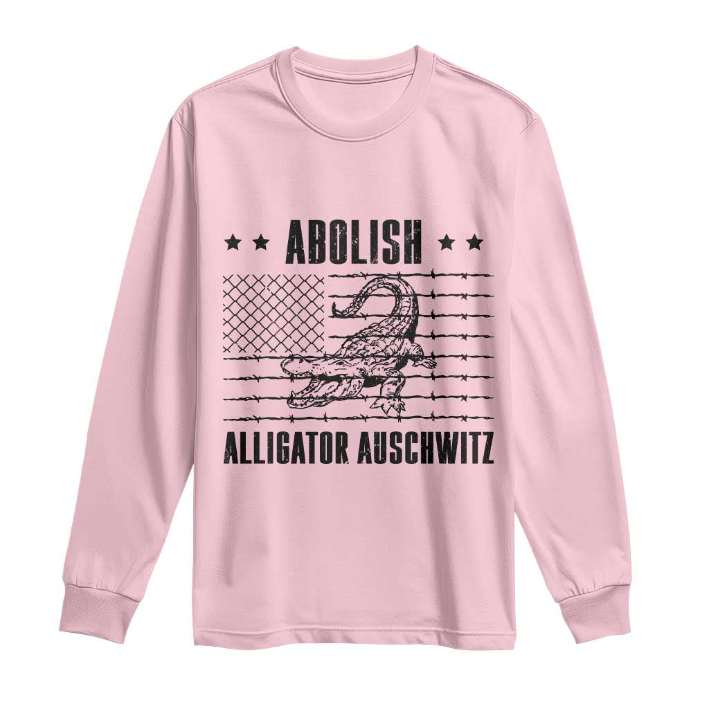 Abolish Alligator Prison Long Sleeve Shirt Stop Alcatraz Sace Everglades - Wonder Print Shop