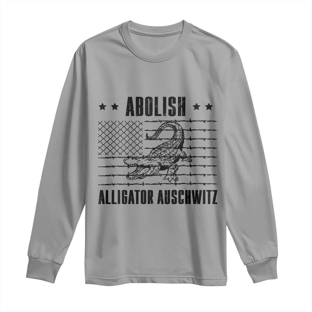 Abolish Alligator Prison Long Sleeve Shirt Stop Alcatraz Sace Everglades - Wonder Print Shop
