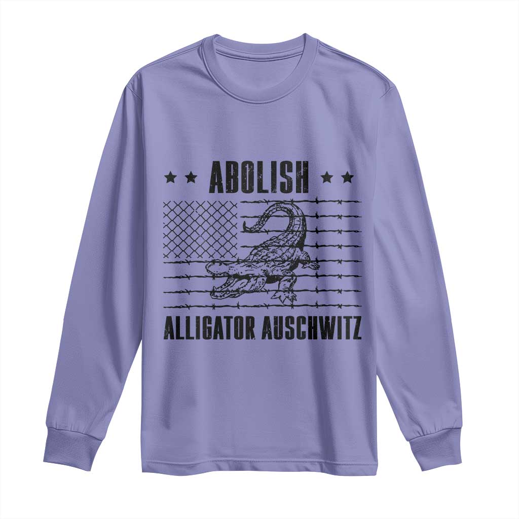 Abolish Alligator Prison Long Sleeve Shirt Stop Alcatraz Sace Everglades - Wonder Print Shop