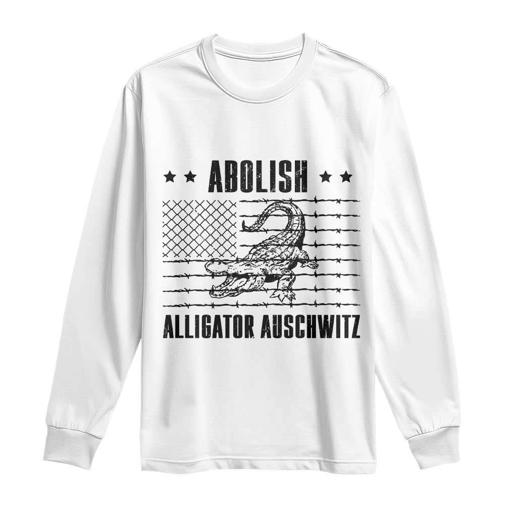 Abolish Alligator Prison Long Sleeve Shirt Stop Alcatraz Sace Everglades - Wonder Print Shop