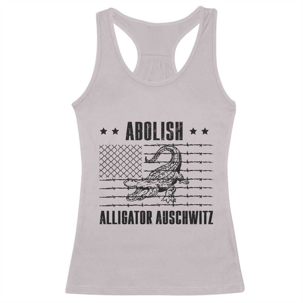 Abolish Alligator Prison Racerback Tank Top Stop Alcatraz Sace Everglades - Wonder Print Shop