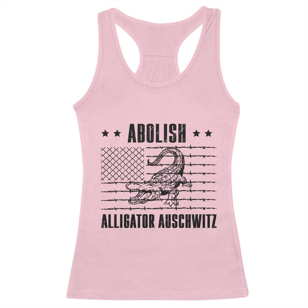 Abolish Alligator Prison Racerback Tank Top Stop Alcatraz Sace Everglades - Wonder Print Shop