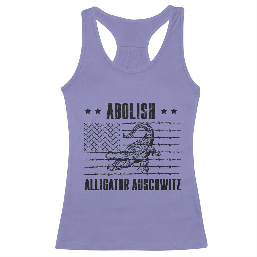 Abolish Alligator Prison Racerback Tank Top Stop Alcatraz Sace Everglades - Wonder Print Shop