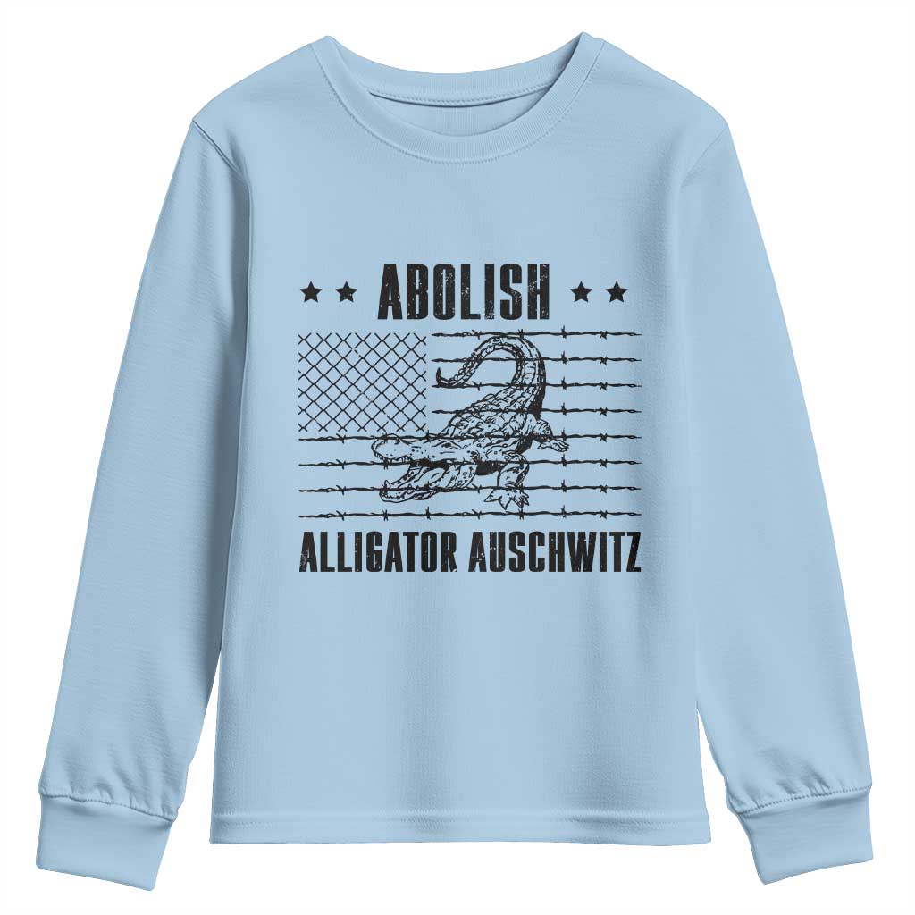 Abolish Alligator Prison Youth Sweatshirt Stop Alcatraz Sace Everglades - Wonder Print Shop