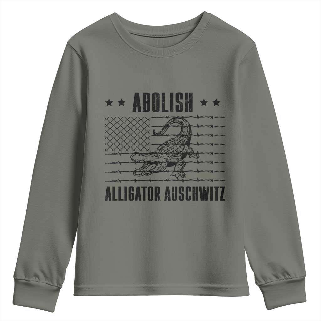Abolish Alligator Prison Youth Sweatshirt Stop Alcatraz Sace Everglades - Wonder Print Shop