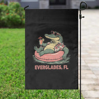 Funny Tropical Alligator Garden Flag Everglades Florida FL Summer Vibe - Wonder Print Shop