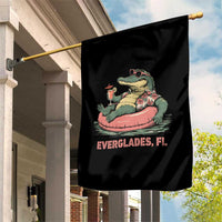 Funny Tropical Alligator Garden Flag Everglades Florida FL Summer Vibe - Wonder Print Shop