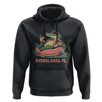 Funny Tropical Alligator Hoodie Everglades Florida FL Summer Vibe - Wonder Print Shop