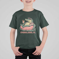 Funny Tropical Alligator T Shirt For Kid Everglades Florida FL Summer Vibe - Wonder Print Shop
