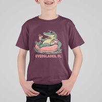 Funny Tropical Alligator T Shirt For Kid Everglades Florida FL Summer Vibe - Wonder Print Shop