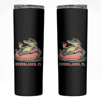 Funny Tropical Alligator Skinny Tumbler Everglades Florida FL Summer Vibe - Wonder Print Shop
